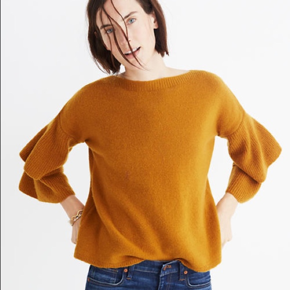 Madewell Tier-Sleeve Pullover Sweater
